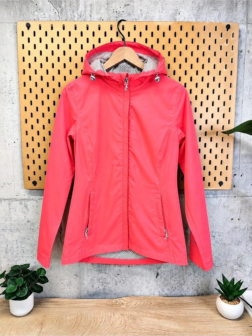 Free Country Rain Away Lined Anorak Hooded Jacket Pink